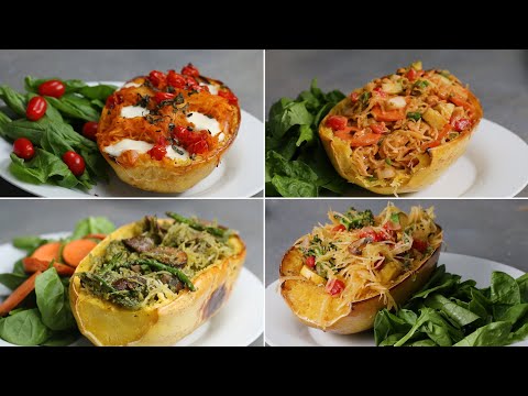 Spaghetti Squash 4 Ways (Easy Dinner For 2!)