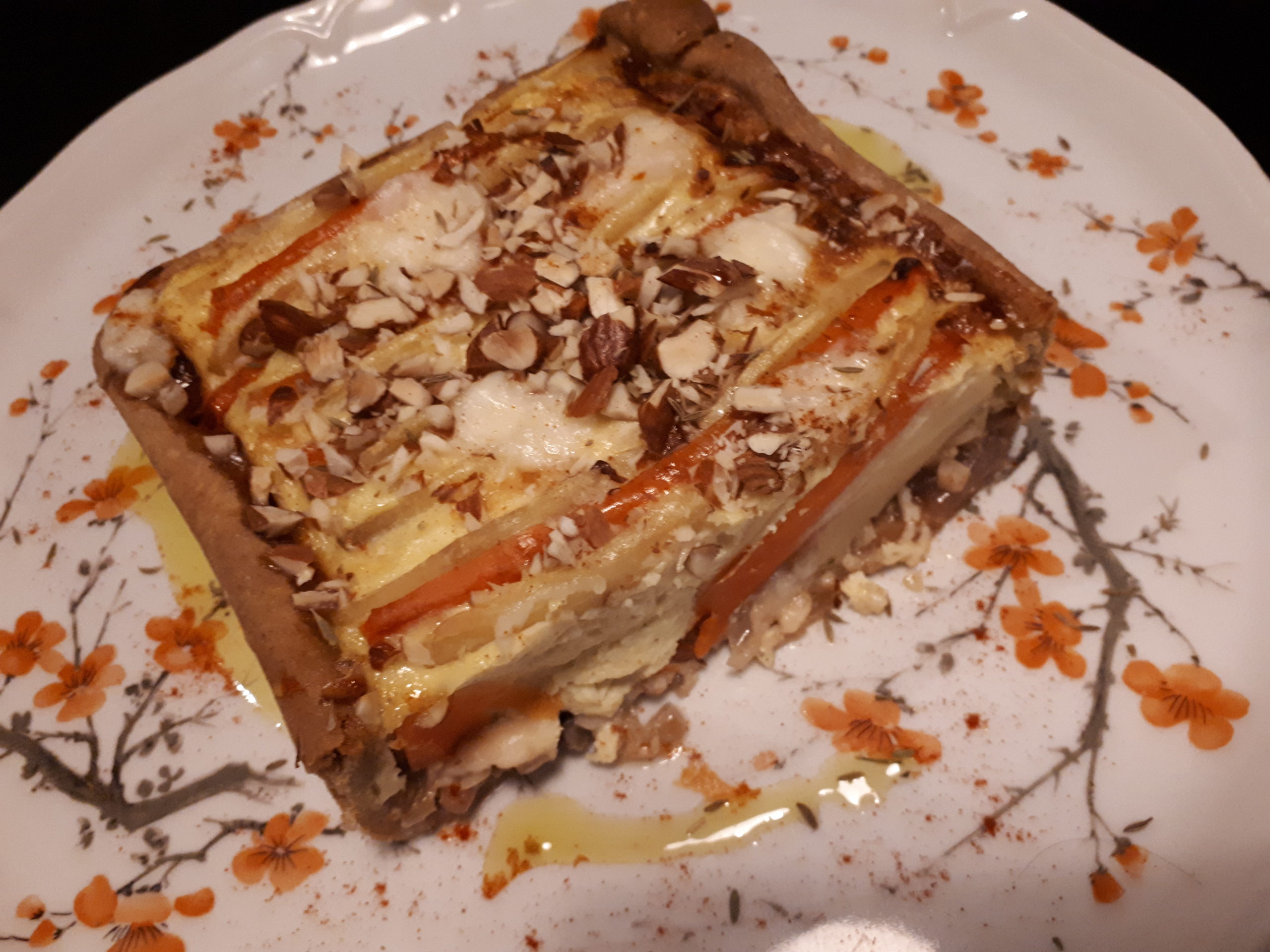 Tarte carotte // panais // fromage Chavren