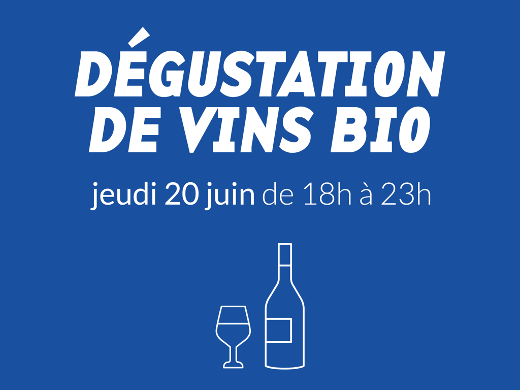 Dégustation de vins bio, nouvelle gamme