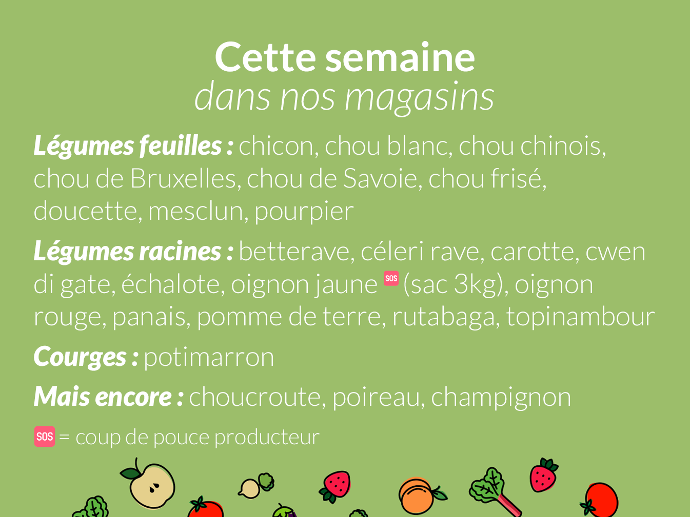 Cette semaine dans nos magasins…