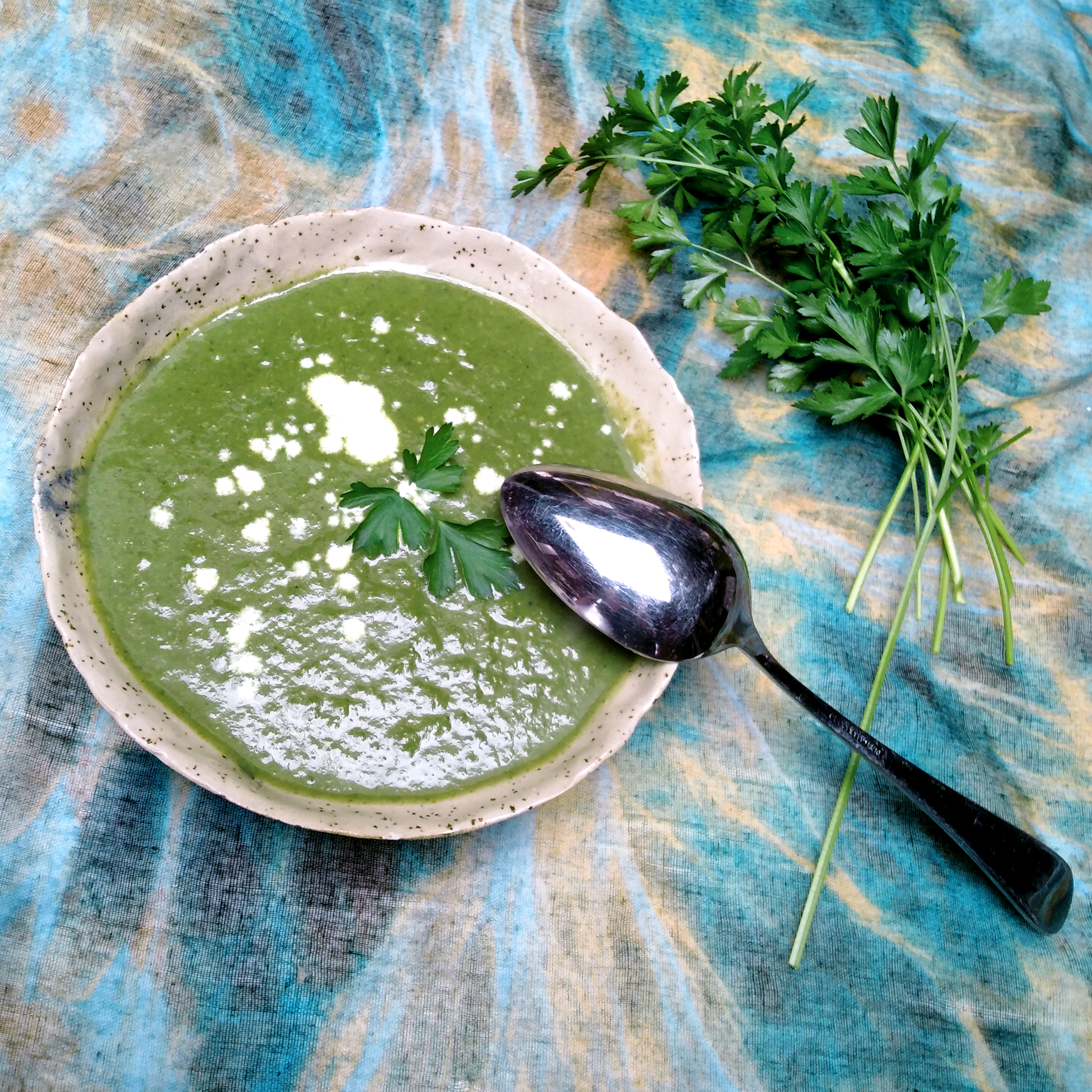 Velouté de persil plat et céleri vert