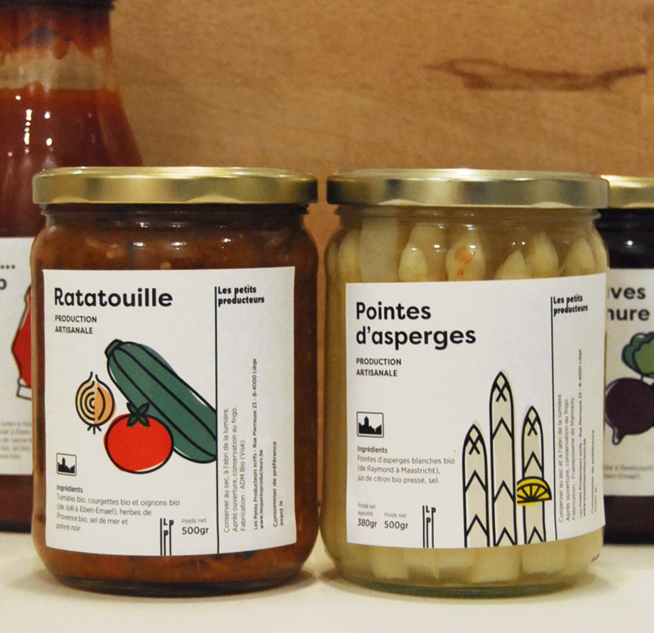 Conserves d’asperges et de ratatouille