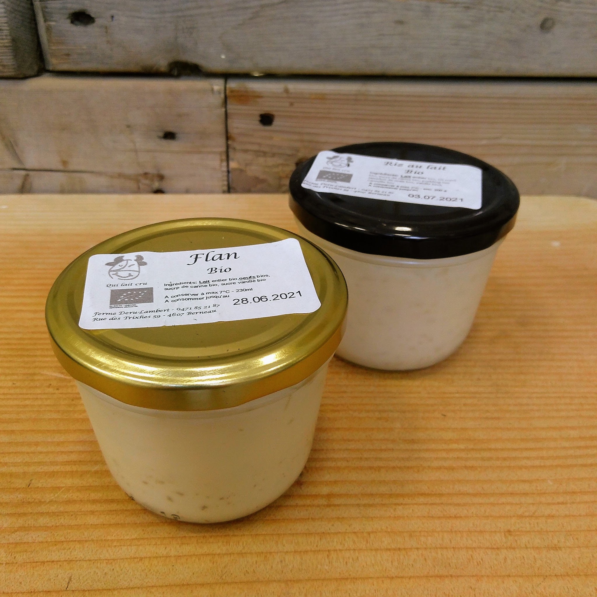 Nouveau en Neuvice: riz au lait et flans