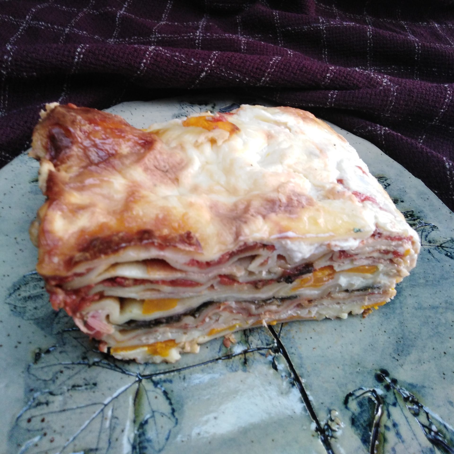 Lasagne  au potimarron et chou frisé