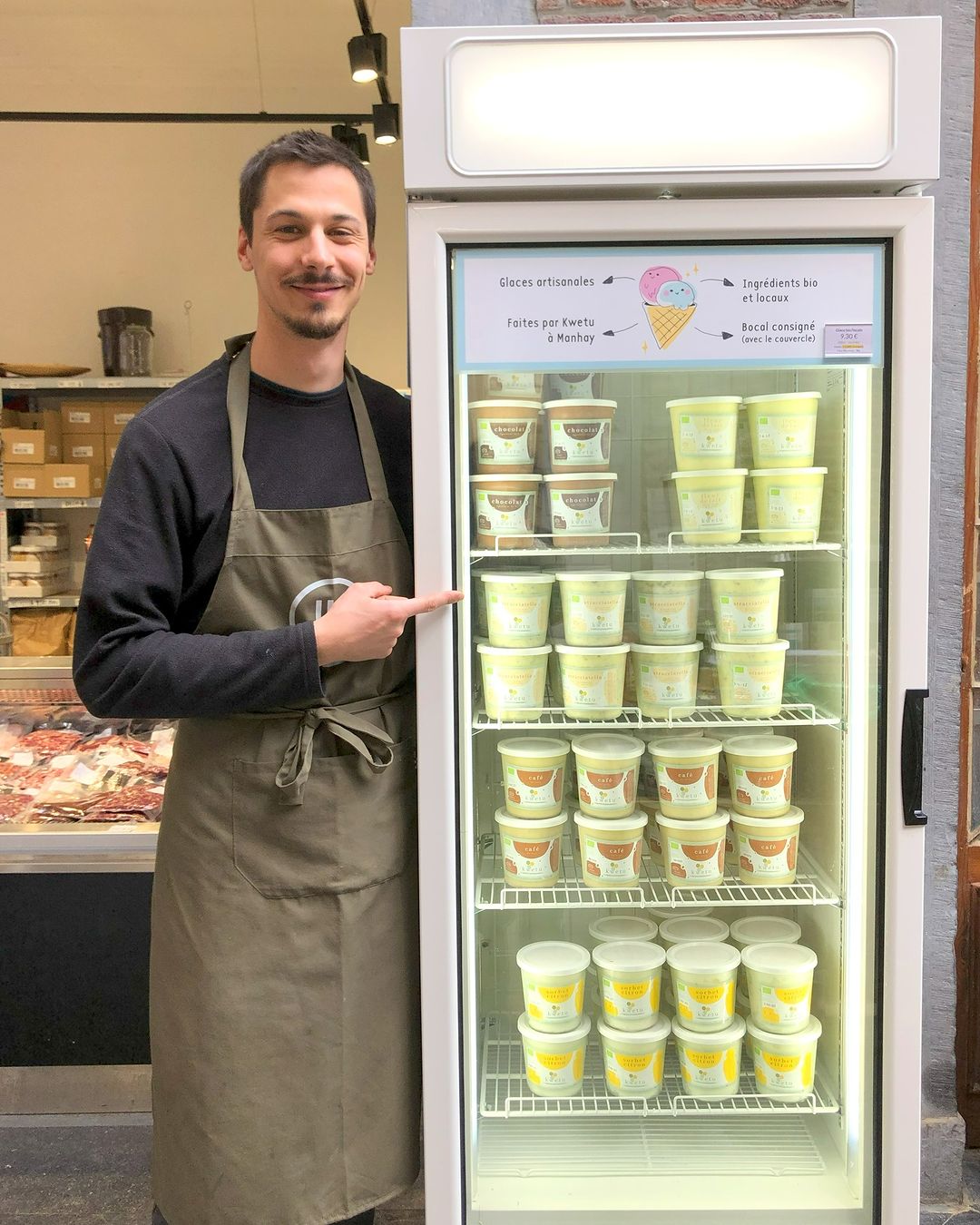 🍦 Nouveau: glace bio/locale en Neuvice 😍