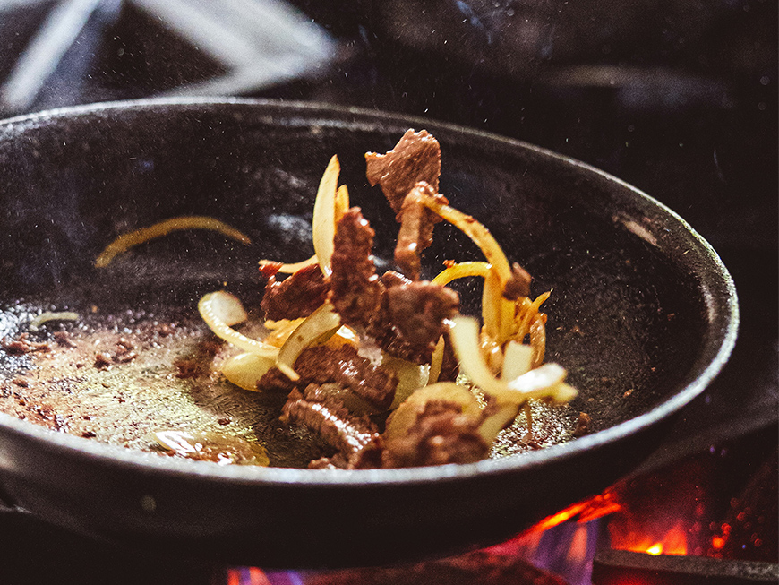 Wok de butternut et porc sauté au citron bergamote