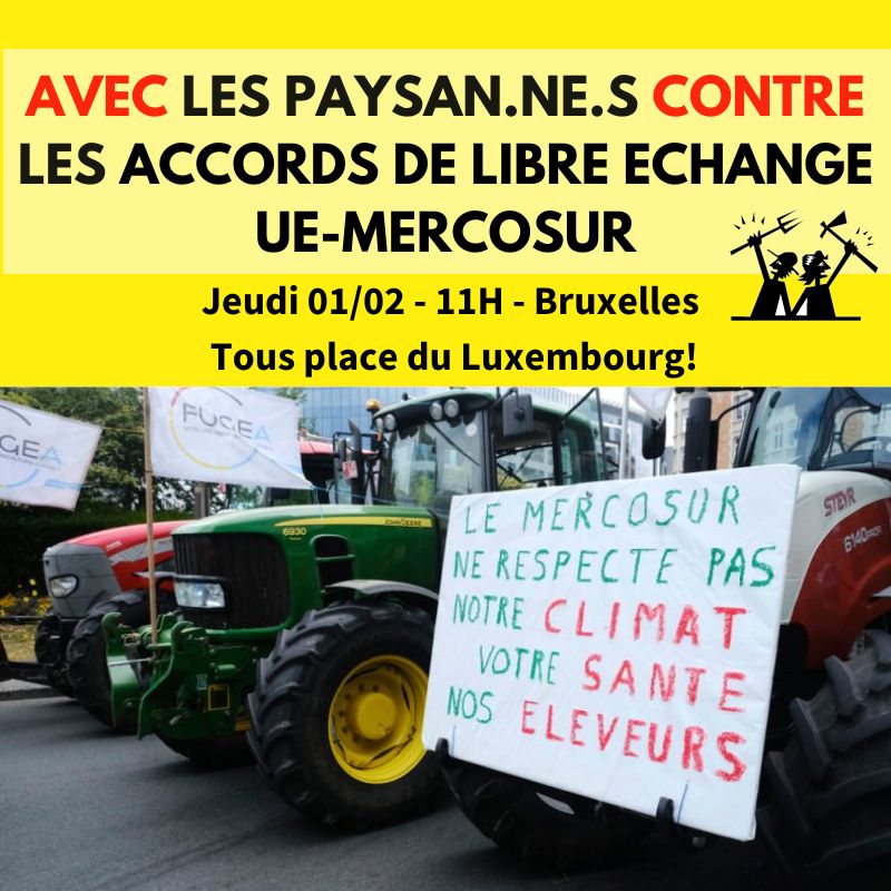 Mobilisation paysanne massive ce 1er février à 11h