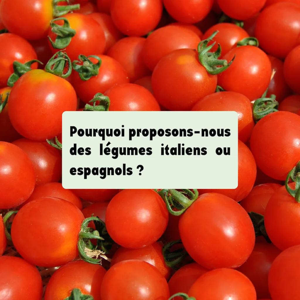 🍅 Pourquoi proposons-nous des légumes italiens ou espagnols? 🤔