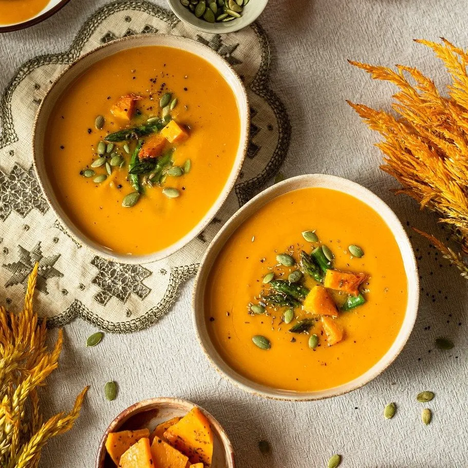 Crème de butternut à l’orange et gingembre