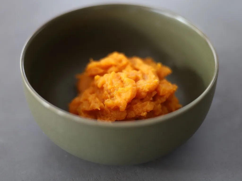 Purée de topinambour et lentilles corail